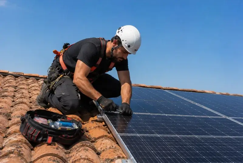Maintenance et monitoring de panneaux solaires à Saint-Rabier